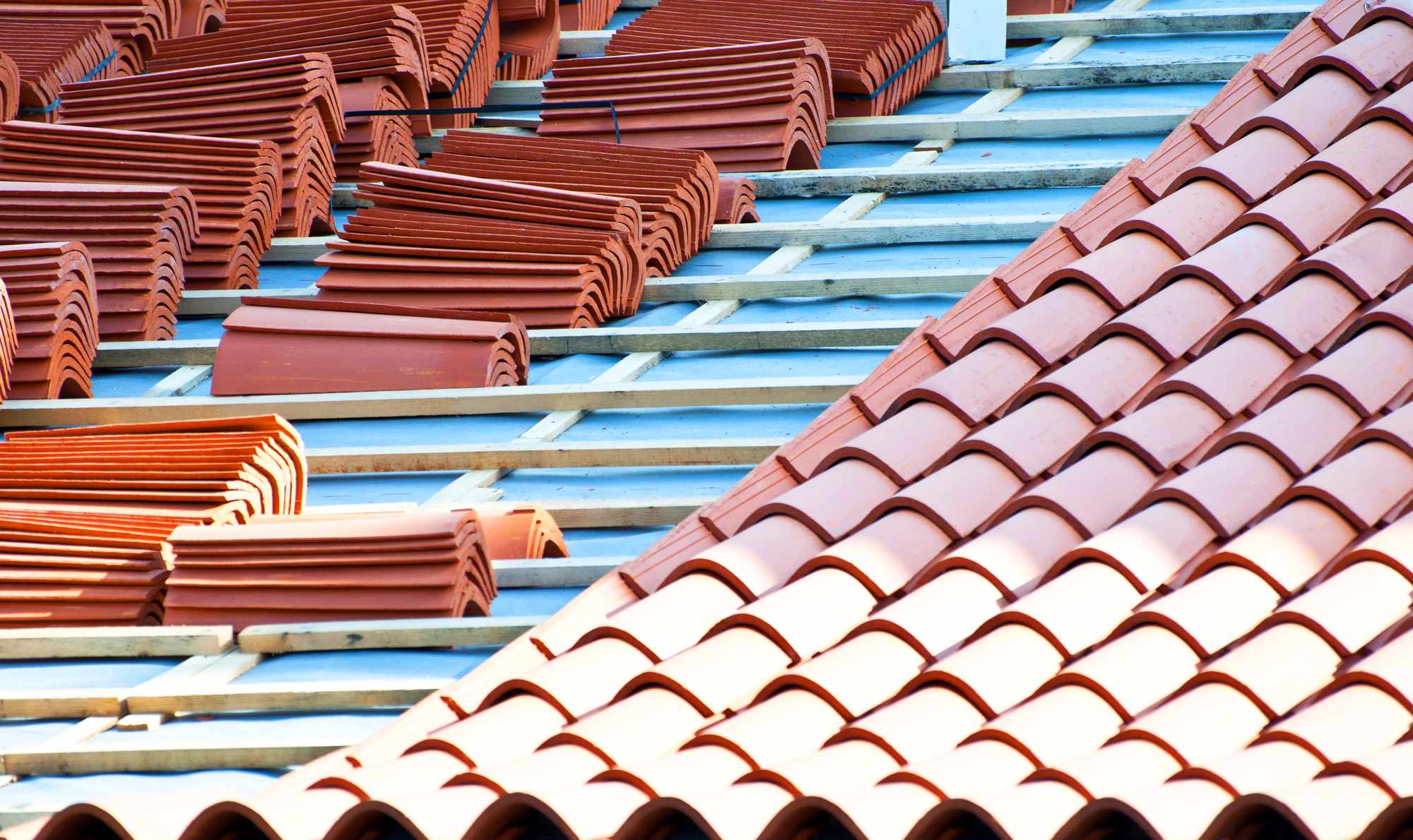 A tile roof.